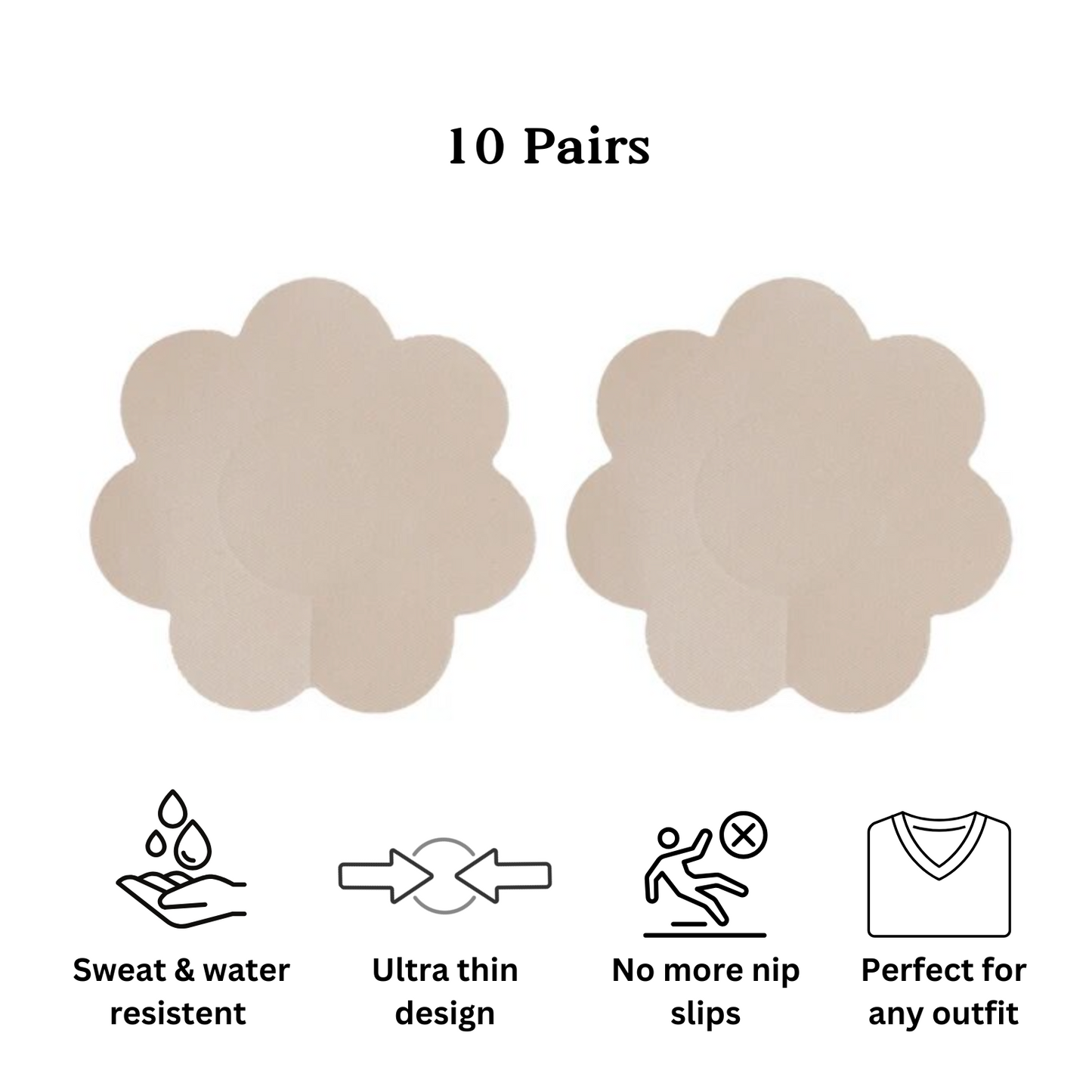 Invisible Nipple Pasties (10 pairs)
